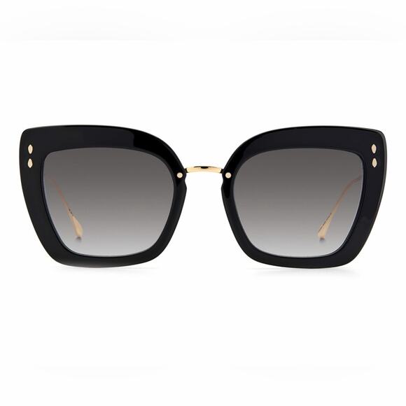 New! Isabel Marant IM0083/G/S 02M29O Black and Gold Sunglasses, Authentic